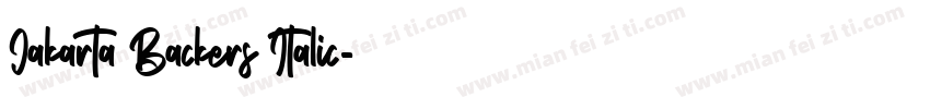 Jakarta Backers Italic字体转换